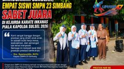Banggakan Sekolah, Empat Siswi SMPN 23 Simbang Sabet Juara di Kejurda Karate INKANAS Piala Kapolda Sulsel 2026