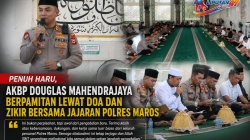 Penuh Haru, AKBP Douglas Mahendrajaya Berpamitan Lewat Doa dan Zikir Bersama Jajaran Polres Maros
