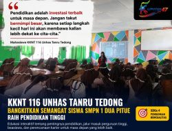 KKNT 116 Unhas Tanru Tedong Bangkitkan Semangat Siswa SMPN 1 Dua Pitue Raih Pendidikan Tinggi