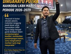 Aklamasi! Ervan Prakasa Dirgahayu Putra Nahkodai LKBH Maros Periode 2026–2029