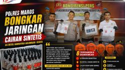 Polres Maros Bongkar Jaringan Cairan Sintetis, 84 Botol Narkotika Golongan I Disita
