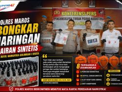 Polres Maros Bongkar Jaringan Cairan Sintetis, 84 Botol Narkotika Golongan I Disita