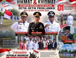 Hikmat Dan Khidmat, Kecamatan Nirunmas Gelar Upacara Detik – Detik Proklamasi HUT RI ke-81 Tahun 2026