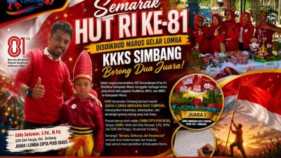 Semarak HUT RI ke-81, Disdikbud Maros Gelar Lomba, KKKS Simbang Borong Dua Juara