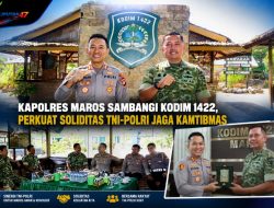 Kapolres Maros dan Dandim 1422 Kompak Perkuat Sinergitas TNI-Polri
