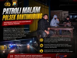 Patroli Malam Polsek Bantimurung, Antisipasi Gangguan Kamtibmas dan Tindak Pidana