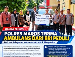 Polres Maros Terima Ambulans dari BRI Peduli, Perkuat Pelayanan Kemanusiaan