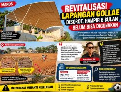 Revitalisasi Lapangan Gollae Maros Disorot, Hampir 6 Bulan Belum Bisa Digunakan