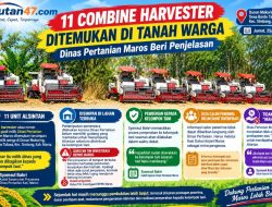 11 Combine Harvester Ditemukan di Tanah Warga, Dinas Pertanian Maros Beri Penjelasan