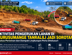Aktivitas Pengerukan Lahan di Kurusumange Tanralili Jadi Sorotan, Status Perizinan Perlu Ditelusuri